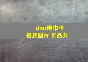 dior围巾价格及图片 正品女